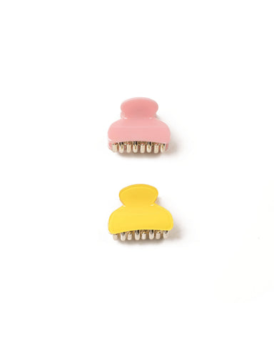 Multi Colour Multi Bright Acrylic Hair Clip Set
