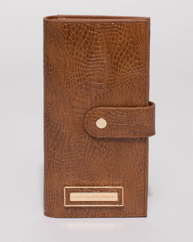 Tan Jessie Flat Tab Wallet