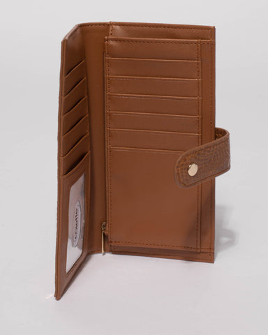 Tan Jessie Flat Tab Wallet