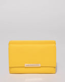 Yellow Teagan Flat Small Wallet