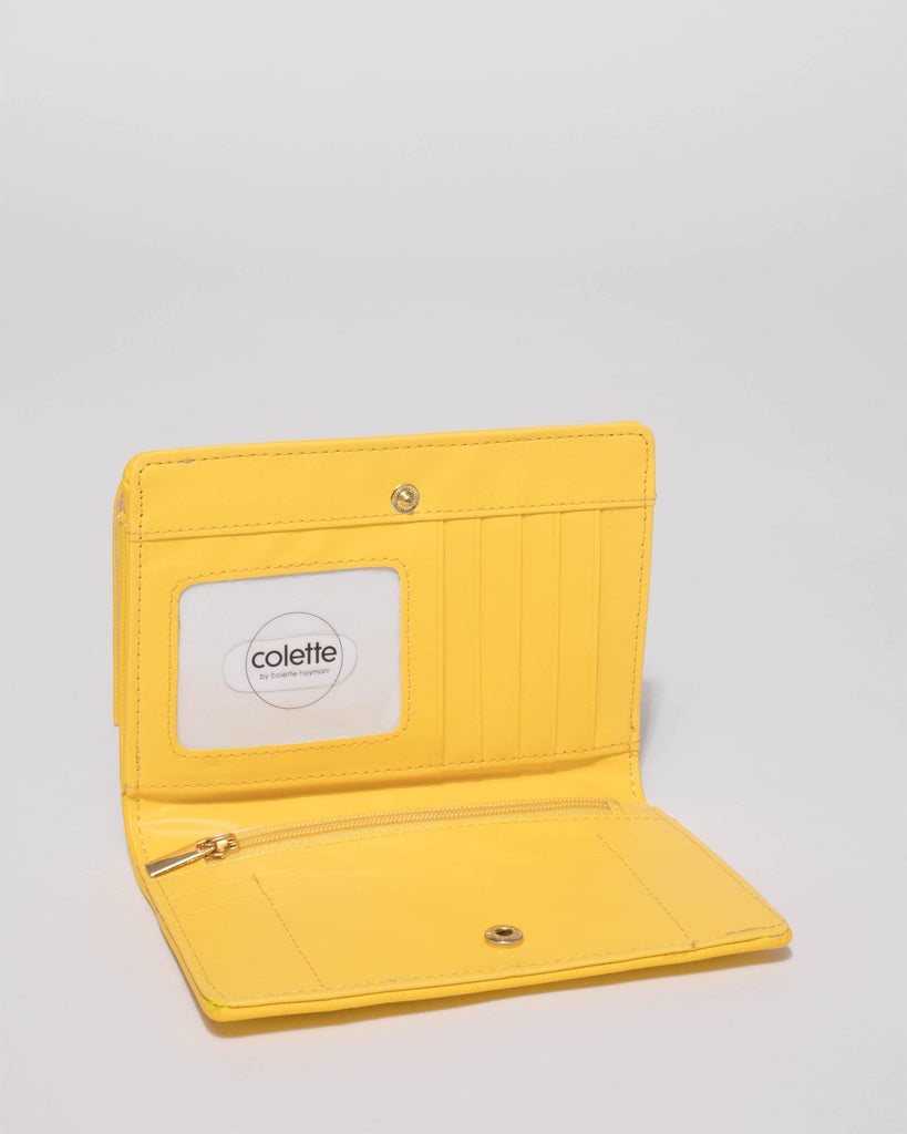 Yellow Teagan Flat Small Wallet