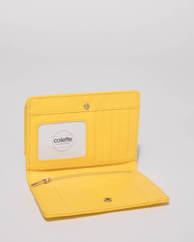 Yellow Teagan Flat Small Wallet