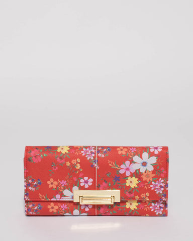 Red Naomi Lock Wallet