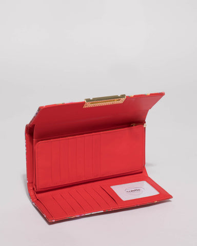 Red Naomi Lock Wallet