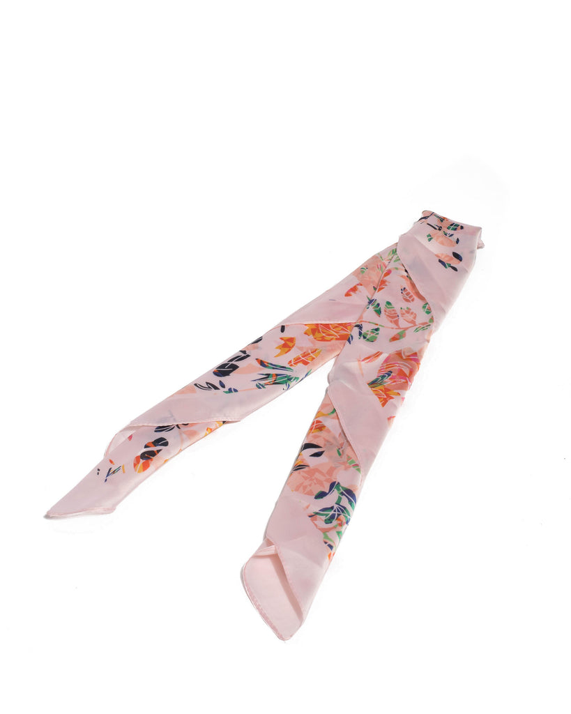 Pink Floral Fabric Scarf