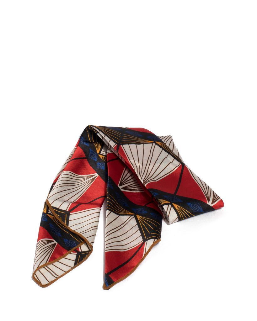 Red Printed Fabric Hair Scarf