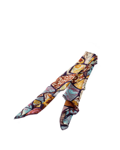 Blue Printed Fabric Hair Scarf