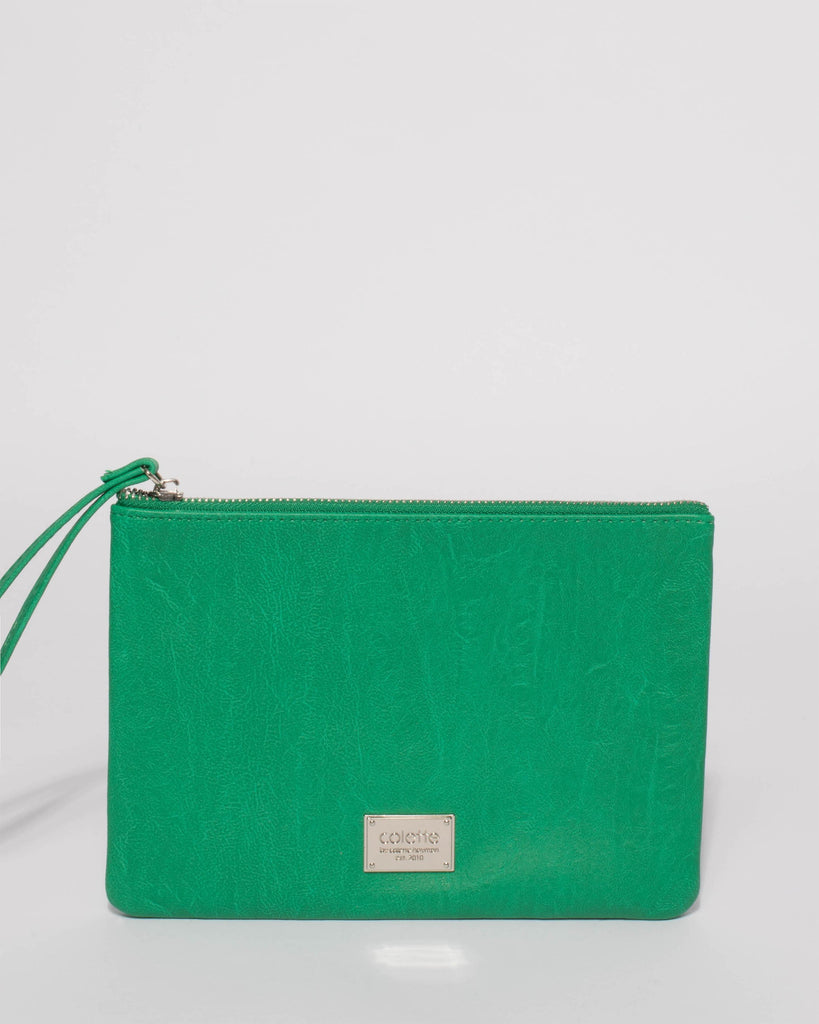 Green Natural Poppy Purse