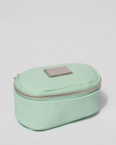 Mint Green Saffiano Jewel Purse