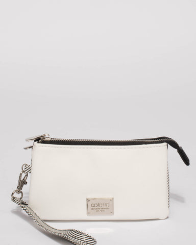 Monochrome Multi Purse With Silver Hardware