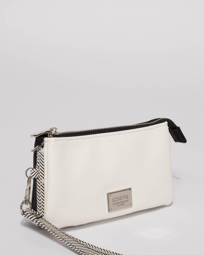 Monochrome Multi Purse With Silver Hardware