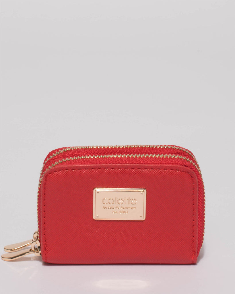 Red Debbie Zip Purse