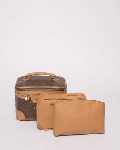 Brown Monogram Cosmetic Case Pack