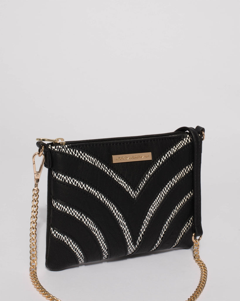 Black Leopard Peta Crossbody Bag