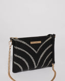 Black Leopard Peta Crossbody Bag