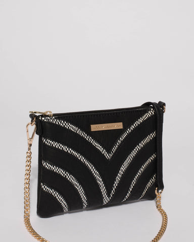 Black Leopard Peta Crossbody Bag