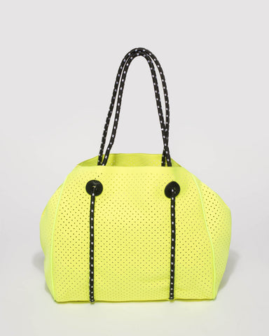 Fluorescent Yellow Katy Punchout Tote Bag