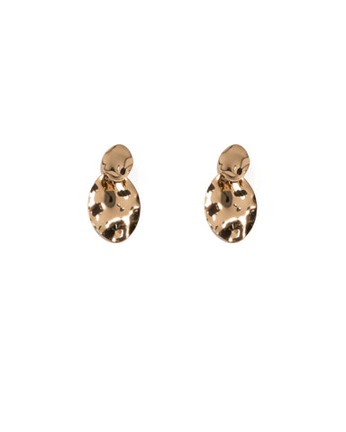 Gold Tone Organic Statement Earring