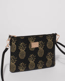 Black Pineapple Plain Peta Crossbody Bag