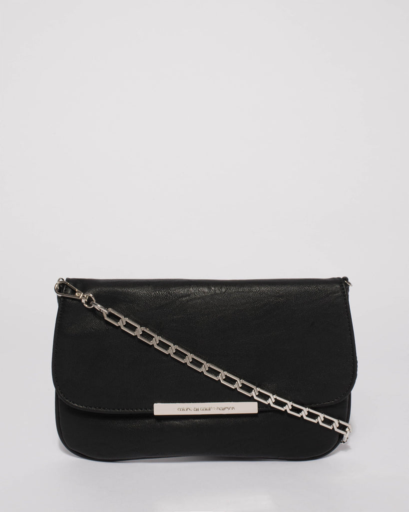 Black Ruth Chain Crossbody Bag