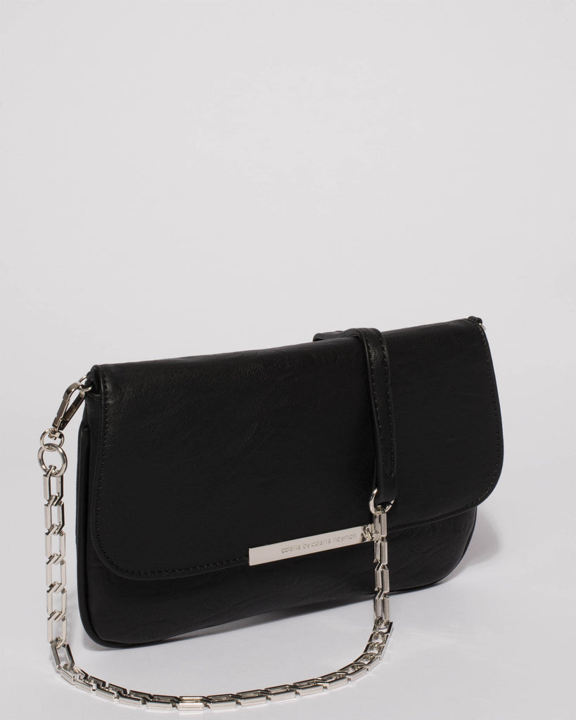 Black Ruth Chain Crossbody Bag