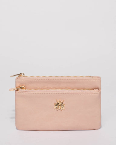 Pink Erin Bug Purse With Gold Hardware
