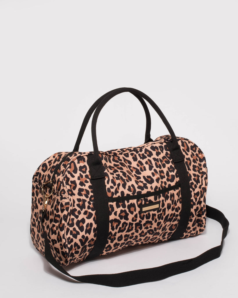 Leopard Folded Canvas Weekender Bag
