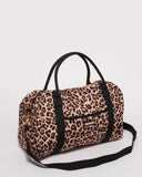 Leopard Folded Canvas Weekender Bag