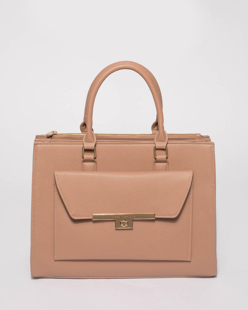 Nude Pink Emily 2-In-2 Office Tote Bag