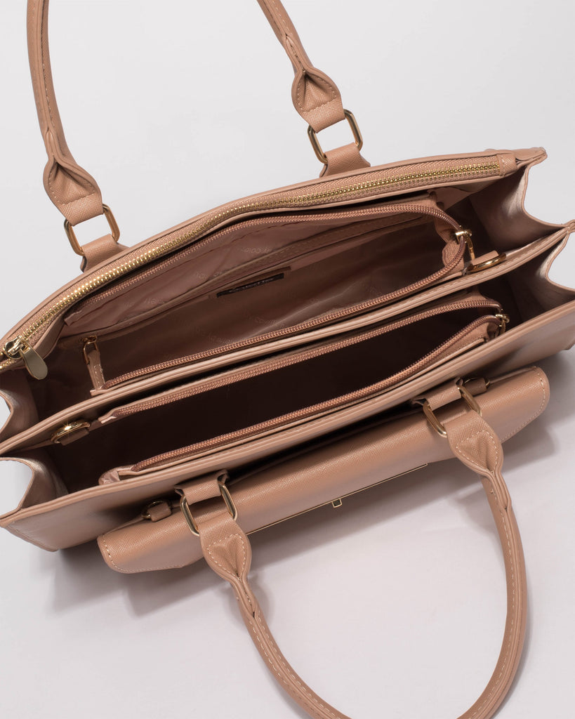 Nude Pink Emily 2-In-2 Office Tote Bag