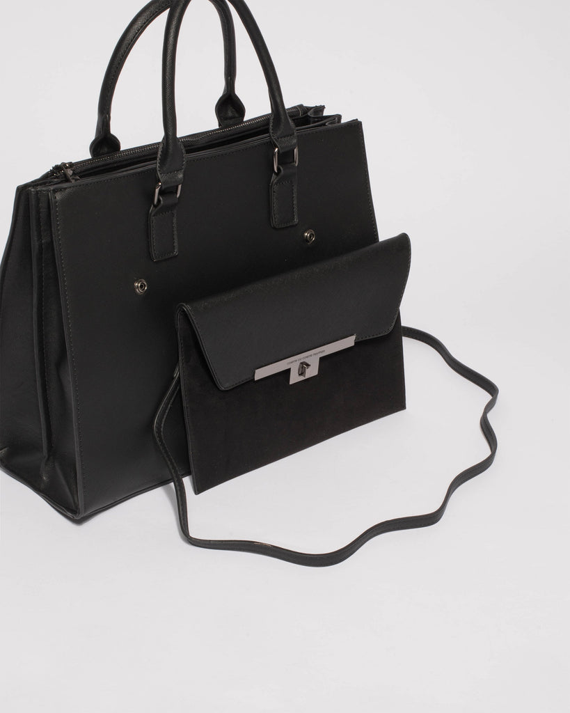 Black Emily 2-In-2 Office Tote Bag