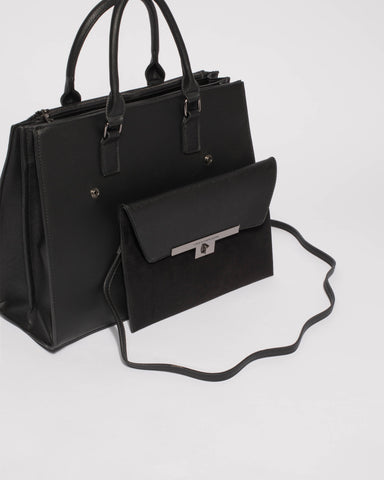Black Emily 2-In-2 Office Tote Bag
