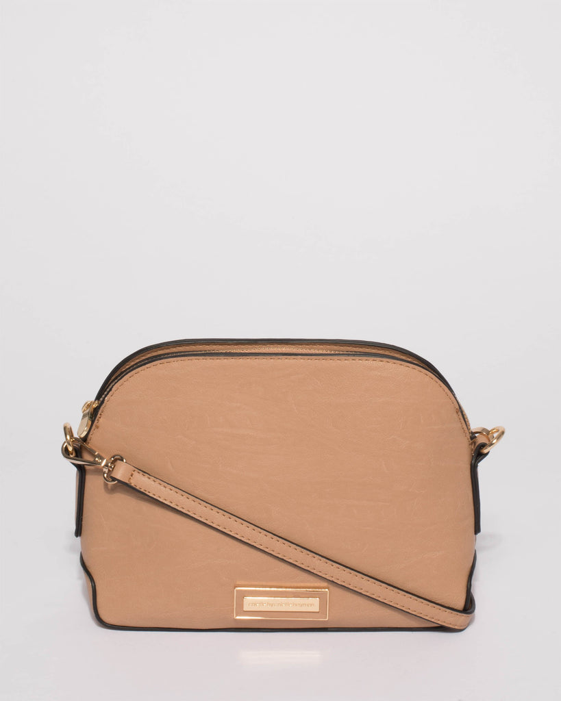 Caramel Bonnie Saddle Crossbody Bag