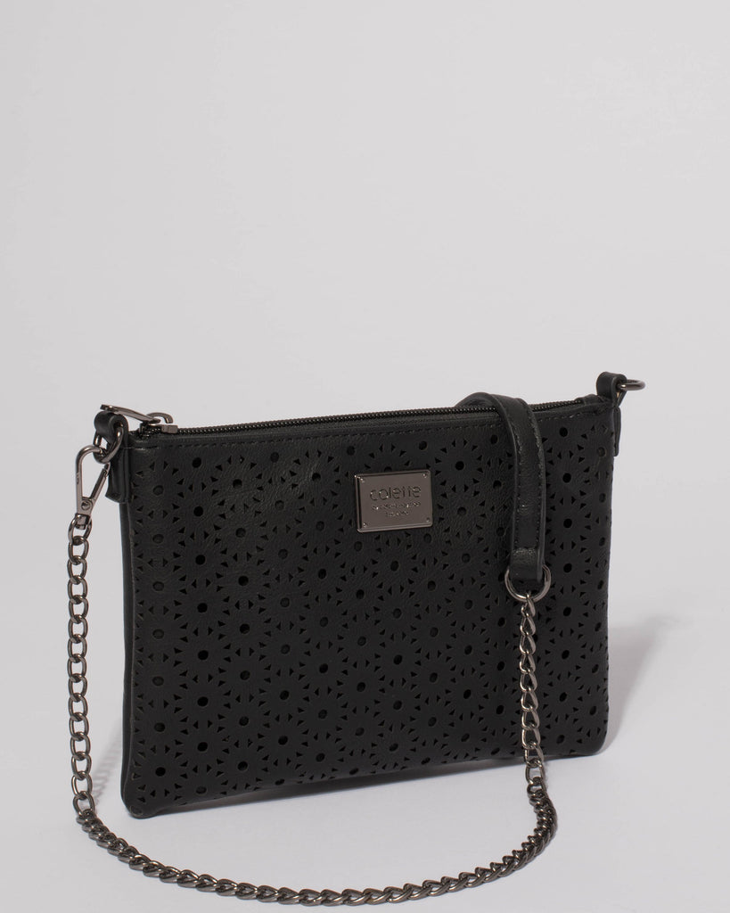 Black Peta Design Crossbody Bag