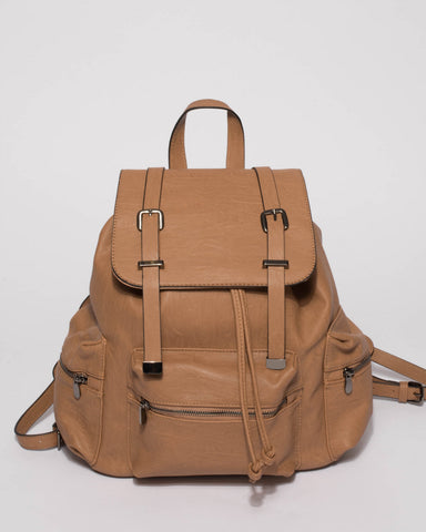 Caramel Sunny Buckle Backpack