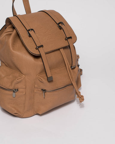 Caramel Sunny Buckle Backpack