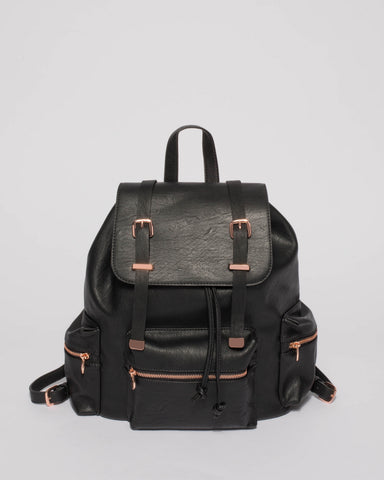 Black Sunny Buckle Backpack