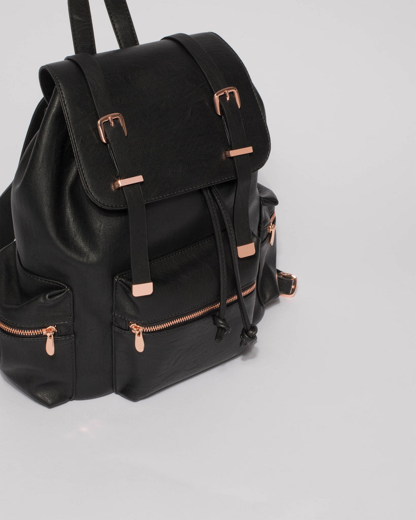 Black Sunny Buckle Backpack