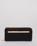 Black Nina Design Zip Wallet