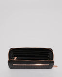 Black Nina Design Zip Wallet