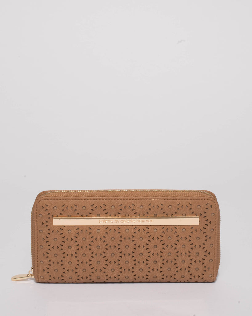 Caramel Nina Design Zip Wallet