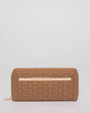 Caramel Nina Design Zip Wallet
