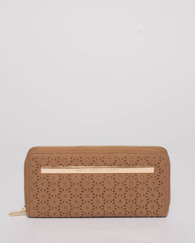 Caramel Nina Design Zip Wallet