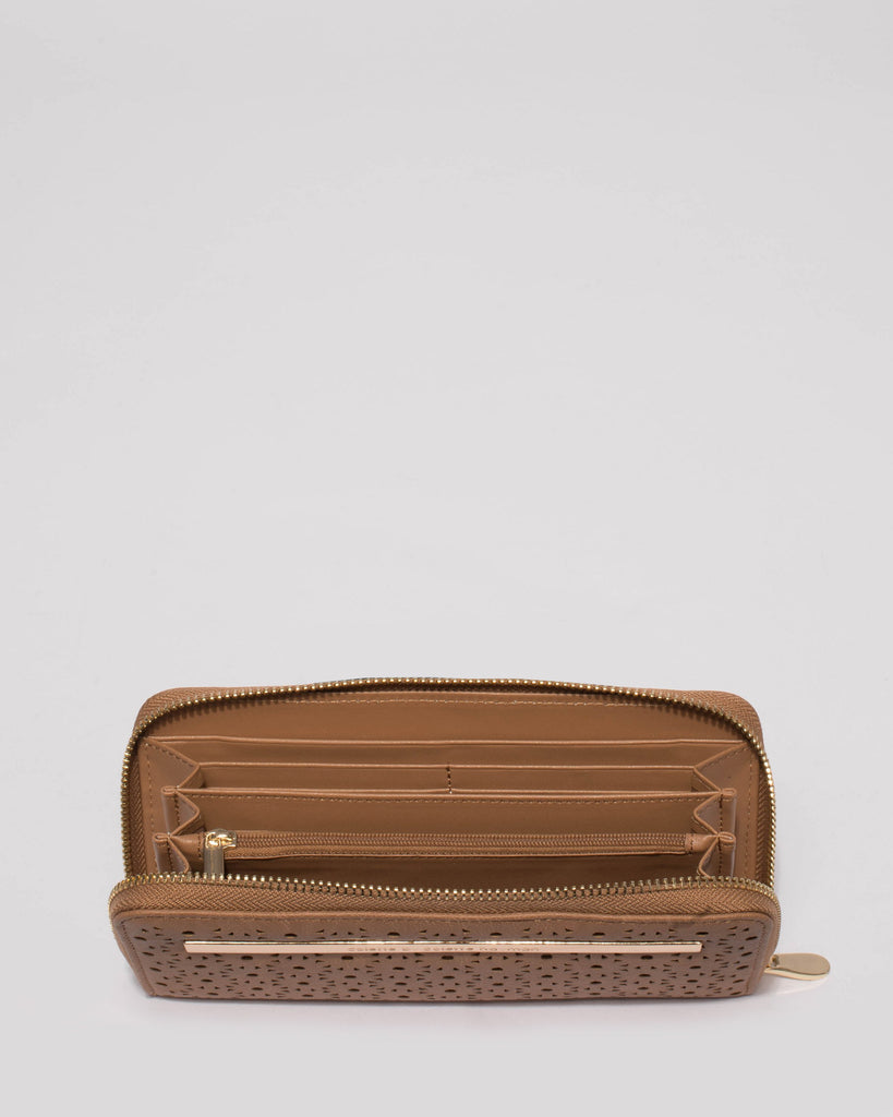 Caramel Nina Design Zip Wallet