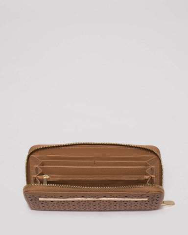 Caramel Nina Design Zip Wallet