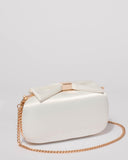 White Bohdi Bow Clutch Bag