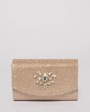 Gold Eloise Jewel Clutch Bag