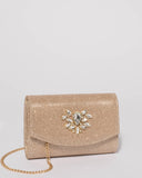 Gold Eloise Jewel Clutch Bag