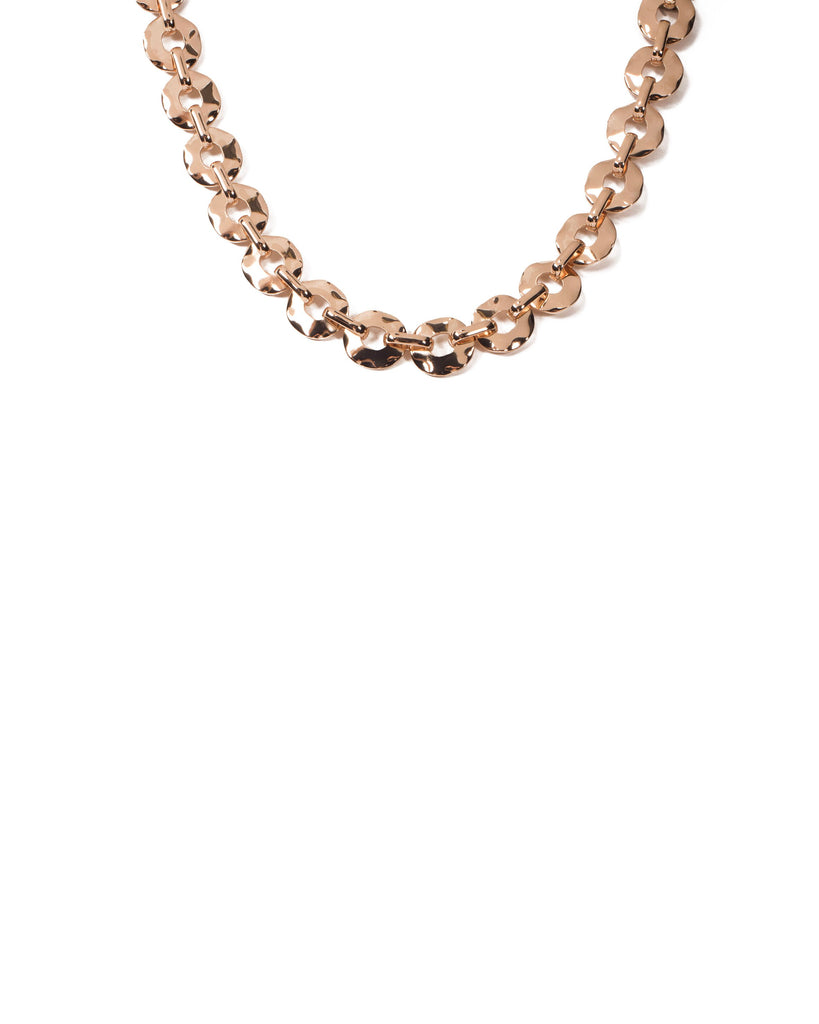 Gold Tone Large Metal Chain Link Necklace