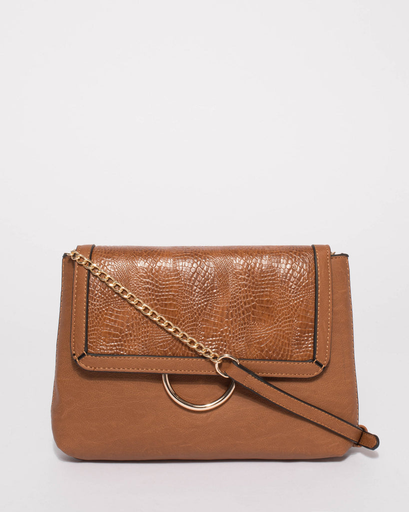 Tan Bruna Crossbody Bag